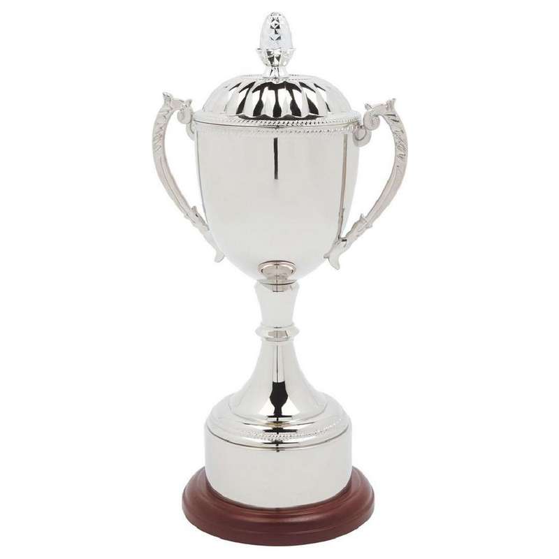 Nickel Plated Cup with Lid & Plinth Band