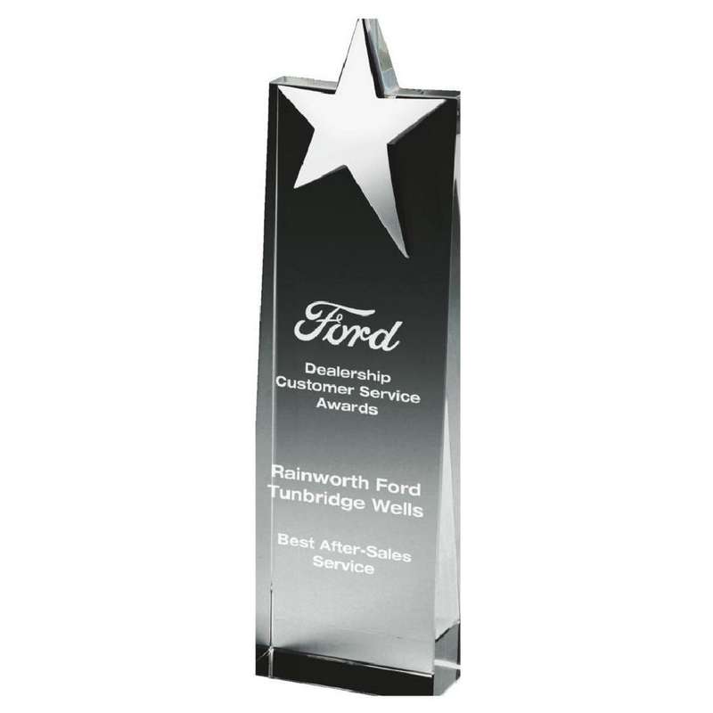 Crystal Wedge with Silver Star