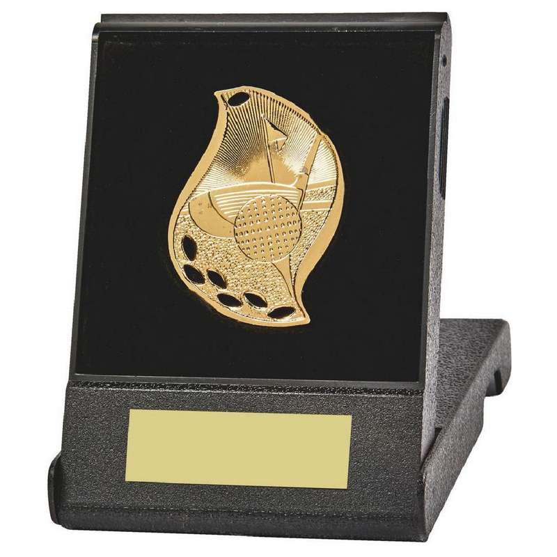 Flame Golf Medal in Case (Gold)