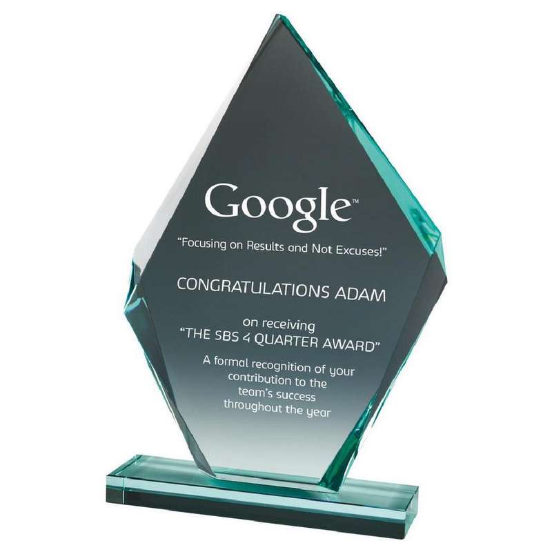 Premium Jade Glass Iceberg Stand – HEAVY (In Presentation Case)
