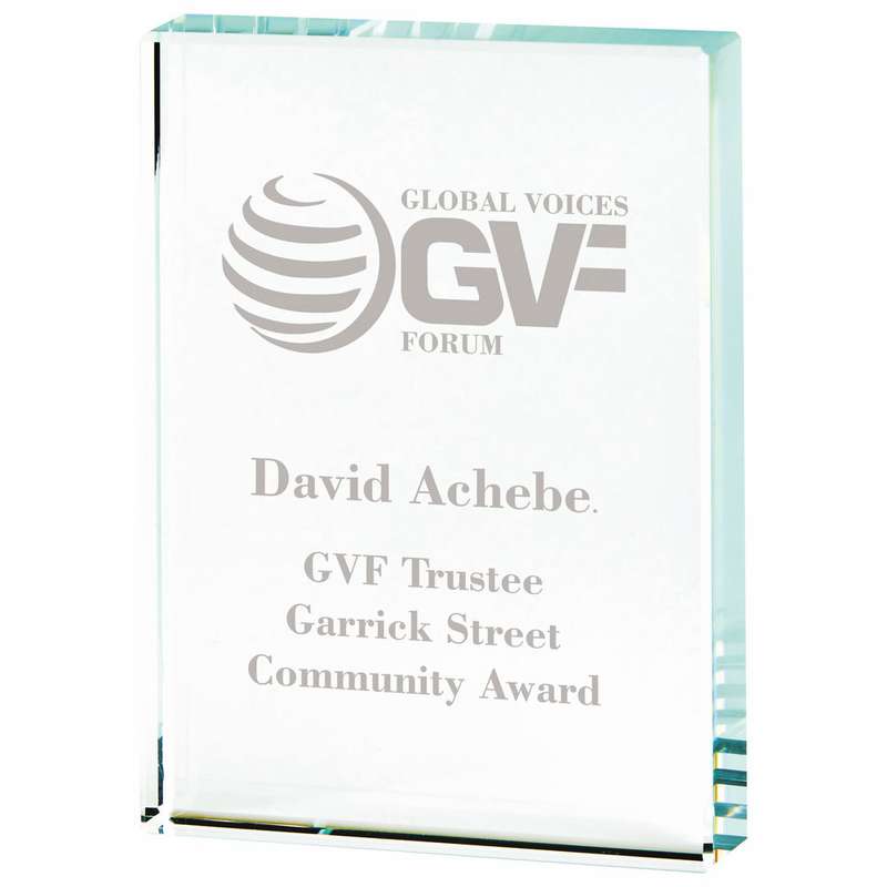 Crystal Block Award (In Presentation Case) – 20mm Thick