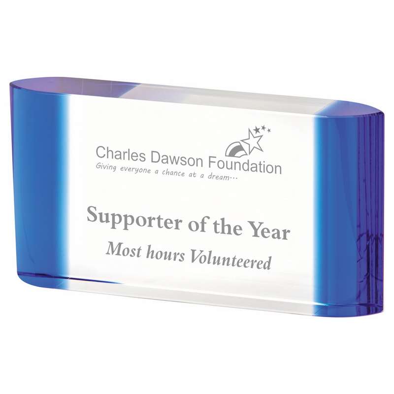 Blue Edged Glass Block