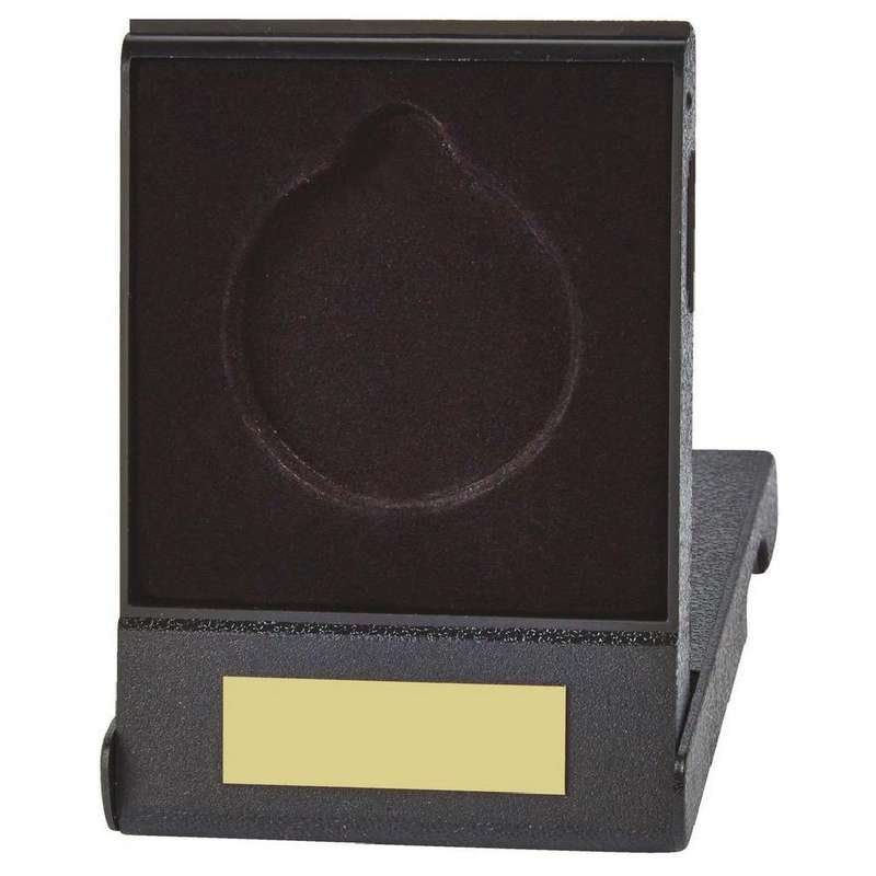 Economy Black Medal Box to fit 45mm Medal (plate not included)