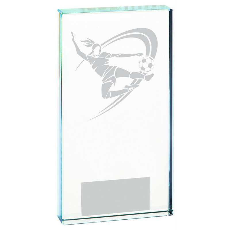 Clear Glass Football Award (Female)