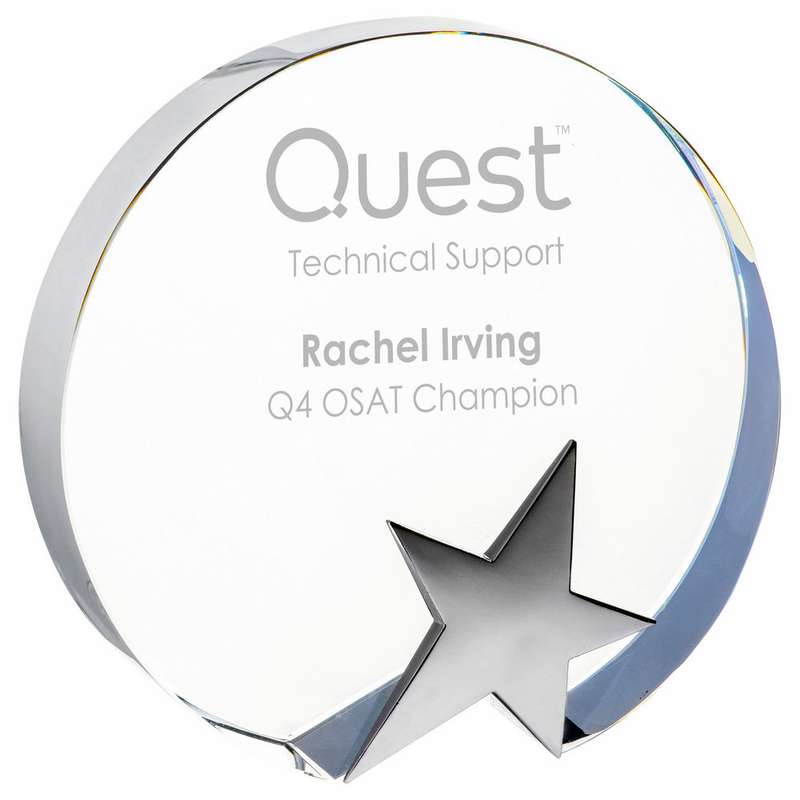 Circular Silver Star Award